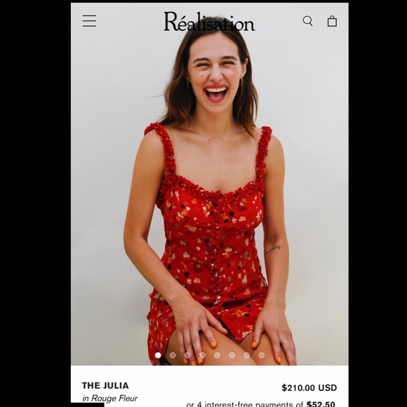 ⛔️ SOLD ⛔️ RÉALISATION PAR • Julia Dress in Red - Picture 4 of 9